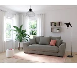 Nouveau 👏 TIME Canap&eacute; 3 places SAGA tissu polaris graphite 20 ✨