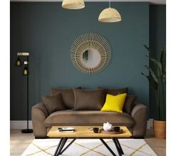 Sortie ✔️ TIME Canapé 3 places SAGA tissu trinity cacao 6 😍