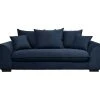 Bon marché 🛒 TIME Canap&eacute; 3 places SAGA tissu trinity blue 30 ⭐ -Espace Déco Magasin 3544740026427 F