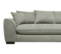 Meilleur prix 🔔 TIME Canap&eacute; 3 places SAGA tissu regain zinc 167 😍 -Espace Déco Magasin 3544740026496 A