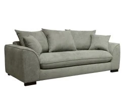 Meilleur prix 🔔 TIME Canap&eacute; 3 places SAGA tissu regain zinc 167 😍 -Espace Déco Magasin 3544740026496 Q