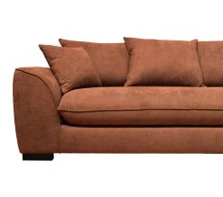 Promo 💯 TIME Canap&eacute; 3 places SAGA tissu regain terracotta 96 💯 -Espace Déco Magasin 3544740026526 A