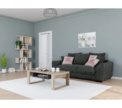 Remise ❤️ TIME Canapé 3 places SAGA tissu sally anthracite 205 🔥