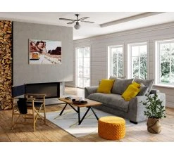 Coupon ✔️ TIME Canap&eacute; 3 places SAGA tissu sally gris clair 616 ⌛