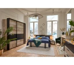 Les meilleures critiques de ⌛ TIME Lit 140x190 cm DISTRICT imitation ch&ecirc;ne et noir 😍 -Espace Déco Magasin 3605095772169 AMB5