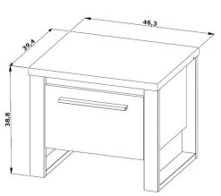 Meilleur prix 🥰 TIME Chevet 1 tiroir DISTRICT imitation ch&ecirc;ne et noir 😍 -Espace Déco Magasin 3605095773210 Z1