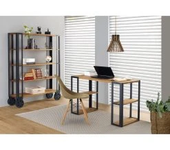 Le moins cher 🔥 TIME Biblioth&egrave;que WINSTON cir&eacute; coloris ch&ecirc;ne et noir ❤️