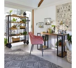 Le moins cher 🔥 TIME Biblioth&egrave;que WINSTON cir&eacute; coloris ch&ecirc;ne et noir ❤️ -Espace Déco Magasin 3609130013309 AMB9 277784