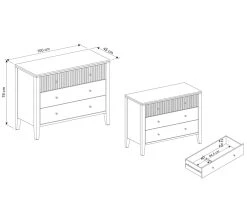 De gros ✨ TIME Commode 3 tiroirs EQUATORIA pin massif 👏 -Espace Déco Magasin 3609130013361 Z1