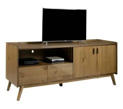 Meilleure affaire ✔️ TIME Meuble TV L.200 cm CLAUDIA pin massif fonc&eacute; ⭐ -Espace Déco Magasin 3609130013743 Q