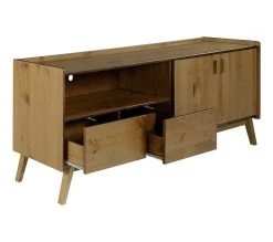 Meilleure affaire ✔️ TIME Meuble TV L.200 cm CLAUDIA pin massif fonc&eacute; ⭐ -Espace Déco Magasin 3609130013743 Z3