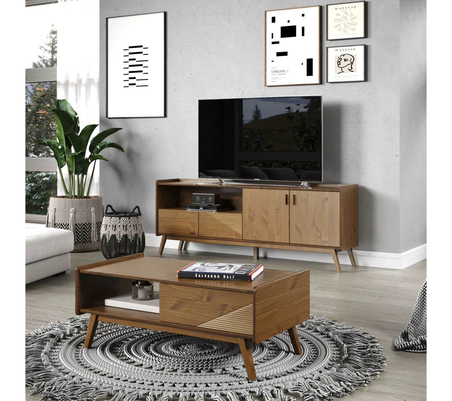 Meilleure vente ✨ TIME Table basse CLAUDIA pin massif foncé ✨ 3 Meilleure vente ✨ TIME Table basse CLAUDIA pin massif foncé ✨