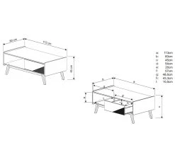 Meilleure vente ✨ TIME Table basse CLAUDIA pin massif foncé ✨ 19 Meilleure vente ✨ TIME Table basse CLAUDIA pin massif foncé ✨ -Espace Déco Magasin 3609130013750 Z1