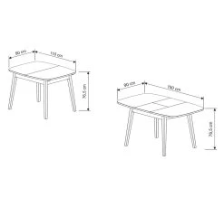 Meilleur prix 👍 TIME Table &agrave; manger L.90/135 cm avec allonge CLAUDIA pin massif fonc&eacute; 💯 -Espace Déco Magasin 3609130013767 Z1