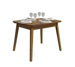 Meilleur prix 👍 TIME Table &agrave; manger L.90/135 cm avec allonge CLAUDIA pin massif fonc&eacute; 💯 -Espace Déco Magasin 3609130013767 Z3