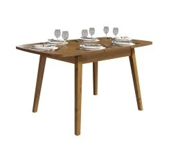 Meilleur prix 👍 TIME Table &agrave; manger L.90/135 cm avec allonge CLAUDIA pin massif fonc&eacute; 💯 -Espace Déco Magasin 3609130013767 Z4