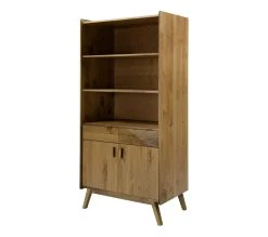 Grosses soldes 🤩 TIME Biblioth&egrave;que CLAUDIA pin massif fonc&eacute; 🥰 -Espace Déco Magasin 3609130013774 P