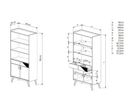 Grosses soldes 🤩 TIME Biblioth&egrave;que CLAUDIA pin massif fonc&eacute; 🥰 -Espace Déco Magasin 3609130013774 Z1