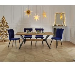 Sortie ✔️ TIME Table L.180 EMELINE ch&ecirc;ne massif /m&eacute;tal noir 🔔 -Espace Déco Magasin 3877000686490 AMB4