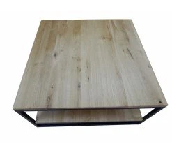 Budget 💯 TIME Table basse carr&eacute;e BROOKLYN Ch&ecirc;ne ⭐ -Espace Déco Magasin 3877000686728 A