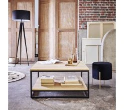 Budget 💯 TIME Table basse carr&eacute;e BROOKLYN Ch&ecirc;ne ⭐