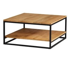 Budget 💯 TIME Table basse carr&eacute;e BROOKLYN Ch&ecirc;ne ⭐ -Espace Déco Magasin 3877000686728 P