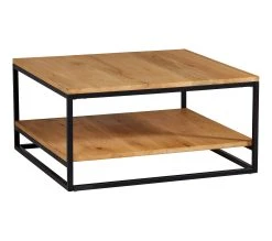 Budget 💯 TIME Table basse carr&eacute;e BROOKLYN Ch&ecirc;ne ⭐ -Espace Déco Magasin 3877000686728 Q