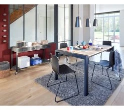 Coupon ❤️ TIME Table L.160/240 + allonges CAMDEN Ch&ecirc;ne sonoma/noir ✔️