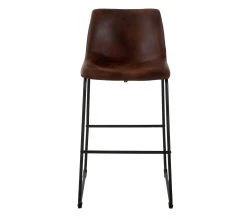 Promo ⭐ TIME Tabouret de bar H.73 ROMANE Marron vintage 🎉