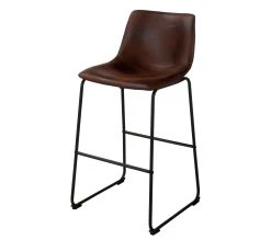 Promo ⭐ TIME Tabouret de bar H.73 ROMANE Marron vintage 🎉 -Espace Déco Magasin 4894223196444 P