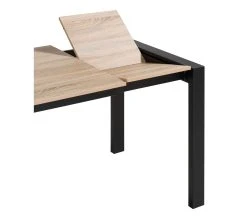 Grosses soldes 😍 TIME Table L.120/160 + allonge CAMDEN Ch&ecirc;ne sonoma/noir ✨ -Espace Déco Magasin 4894223204736 A