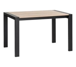 Grosses soldes 😍 TIME Table L.120/160 + allonge CAMDEN Ch&ecirc;ne sonoma/noir ✨ -Espace Déco Magasin 4894223204736 Q