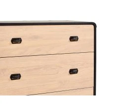 Bon marché 🥰 TIME Commode 3 tiroirs Sixties noir et imitation ch&ecirc;ne 🔥 -Espace Déco Magasin 4894223211833 D