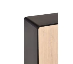 Bon marché 🎉 TIME Rangement 2 portes Sixties imitation ch&ecirc;ne et noir 🧨 -Espace Déco Magasin 4894223211840 D