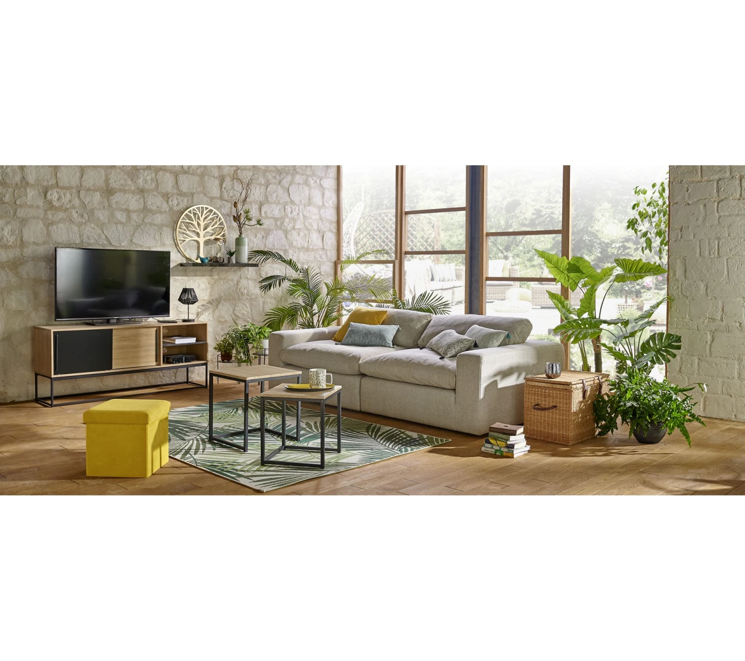 Budget 🛒 Meuble TV industriel TIME Noir/chêne VINCENTE 🛒 16 Budget 🛒 Meuble TV industriel TIME Noir/chêne VINCENTE 🛒 – Image 14