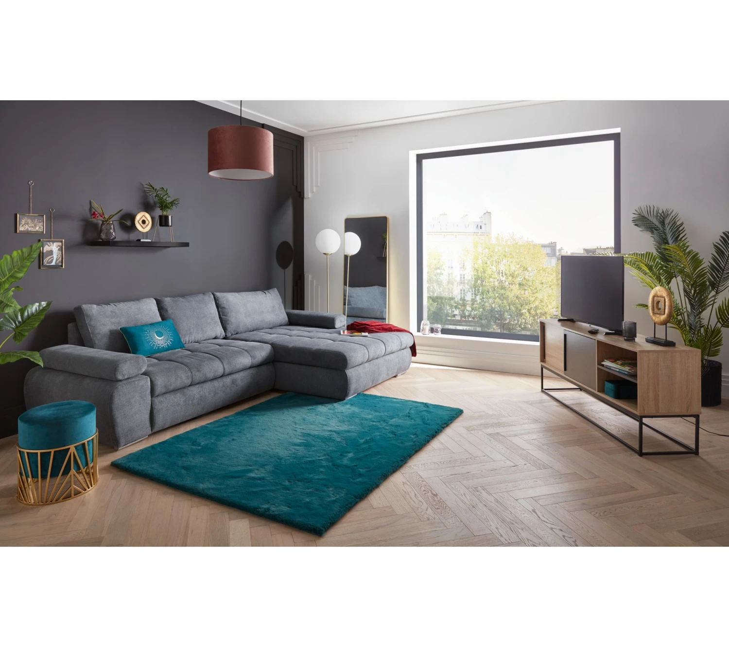 Budget 🛒 Meuble TV industriel TIME Noir/chêne VINCENTE 🛒 17 Budget 🛒 Meuble TV industriel TIME Noir/chêne VINCENTE 🛒 – Image 15