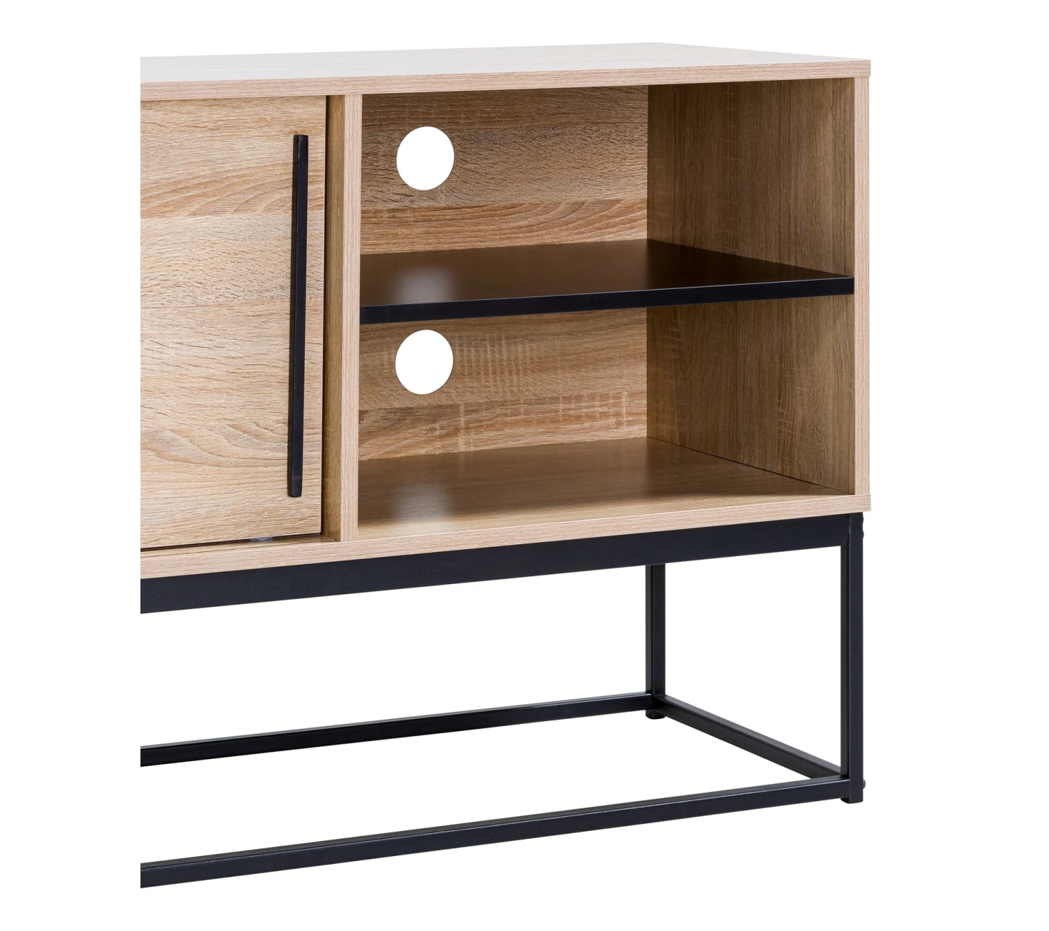 Budget 🛒 Meuble TV industriel TIME Noir/chêne VINCENTE 🛒 8 Budget 🛒 Meuble TV industriel TIME Noir/chêne VINCENTE 🛒 – Image 6