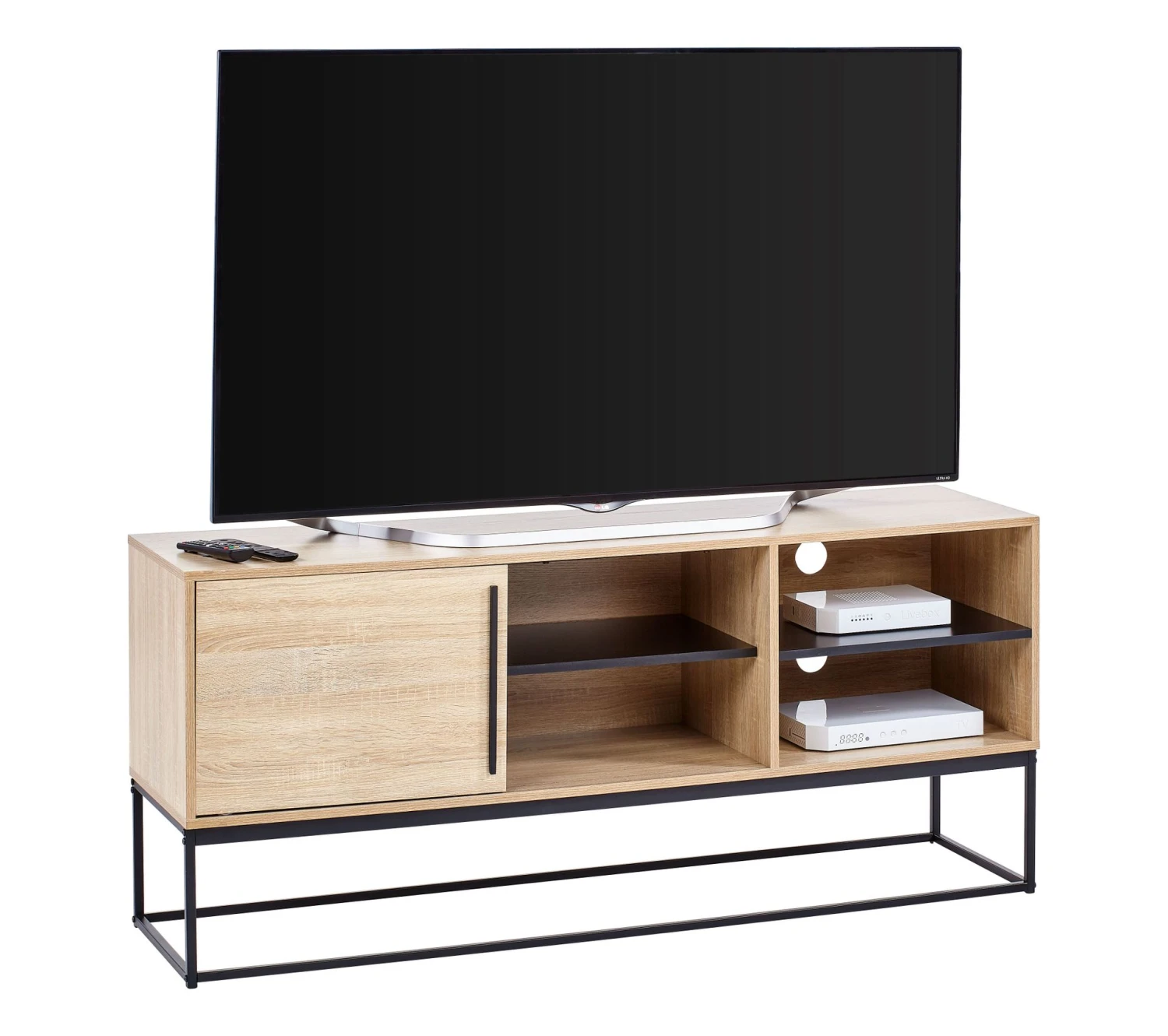 Budget 🛒 Meuble TV industriel TIME Noir/chêne VINCENTE 🛒 12 Budget 🛒 Meuble TV industriel TIME Noir/chêne VINCENTE 🛒 – Image 10