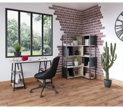 Remise 🤩 TIME Séparation dangle extensible SLIDE Imitation chêne et noir ⭐