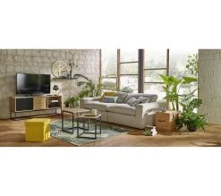 Remise 🧨 Table basse rectang imitation TIME ch&ecirc;ne sonoma/ noir VINCENTE ✨ -Espace Déco Magasin 4894223218450 AMB9 185759