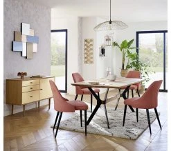 Acheter ❤️ TIME Chaise velours MARINETTE Taupe 🛒 -Espace Déco Magasin 4894223218832 AMB2