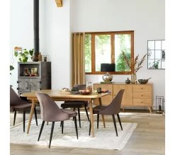 Acheter ❤️ TIME Chaise velours MARINETTE Taupe 🛒 -Espace Déco Magasin 4894223218832 AMB9 277475