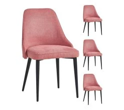 Grosses soldes ⌛ TIME Chaise tissu MARINETTE Corail ⌛ -Espace Déco Magasin 4894223218849 B