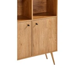 Meilleure vente 🤩 TIME Biblioth&egrave;que 2 portes COLUMBUS Imitation ch&ecirc;ne ⭐ -Espace Déco Magasin 4894223220309 D