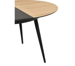 Sortie ✔️ TIME Table ronde D.118/148 CELINE imitation ch&ecirc;ne/ noir ⭐ -Espace Déco Magasin 4894223221450 D