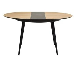 Sortie ✔️ TIME Table ronde D.118/148 CELINE imitation ch&ecirc;ne/ noir ⭐ -Espace Déco Magasin 4894223221450 Z2