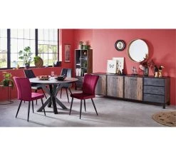 Sortie 👍 TIME Chaise ESTHER Bi-color noir nuit/marron ❤️ -Espace Déco Magasin 4894223221665 AMB9 163256