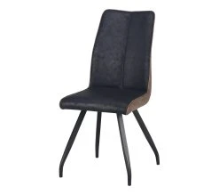 Sortie 👍 TIME Chaise ESTHER Bi-color noir nuit/marron ❤️ -Espace Déco Magasin 4894223221665 P