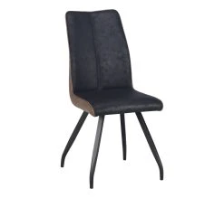 Sortie 👍 TIME Chaise ESTHER Bi-color noir nuit/marron ❤️ -Espace Déco Magasin 4894223221665 Q