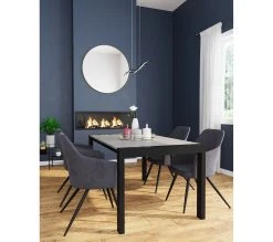 Tout neuf 😍 TIME Table L.160/240 + allonges CAMDEN imitation b&eacute;ton/ noir ✔️